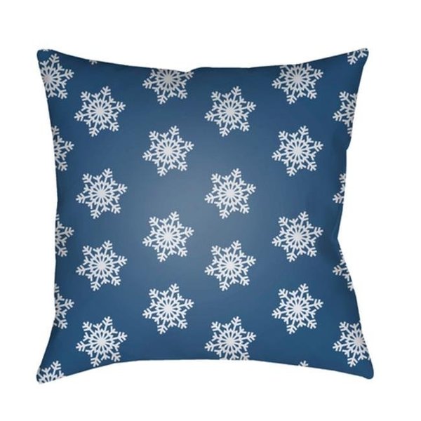 Surya Surya HDY098-2020 Snowflakes Medium Throw Pillow; 20 x 20 x 4 in. - Blue & White HDY098-2020